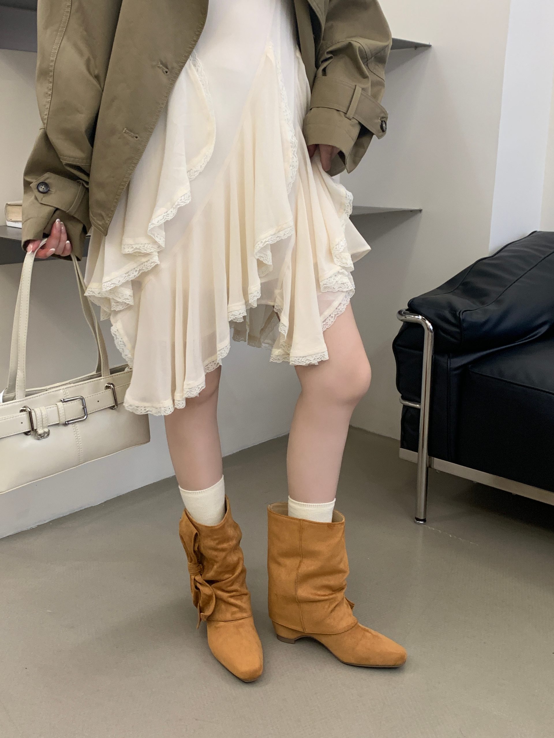 Design Retro Slim Boots 2026 Autumn Winter New High Heel High Tube Bow Women Boots - Image 4