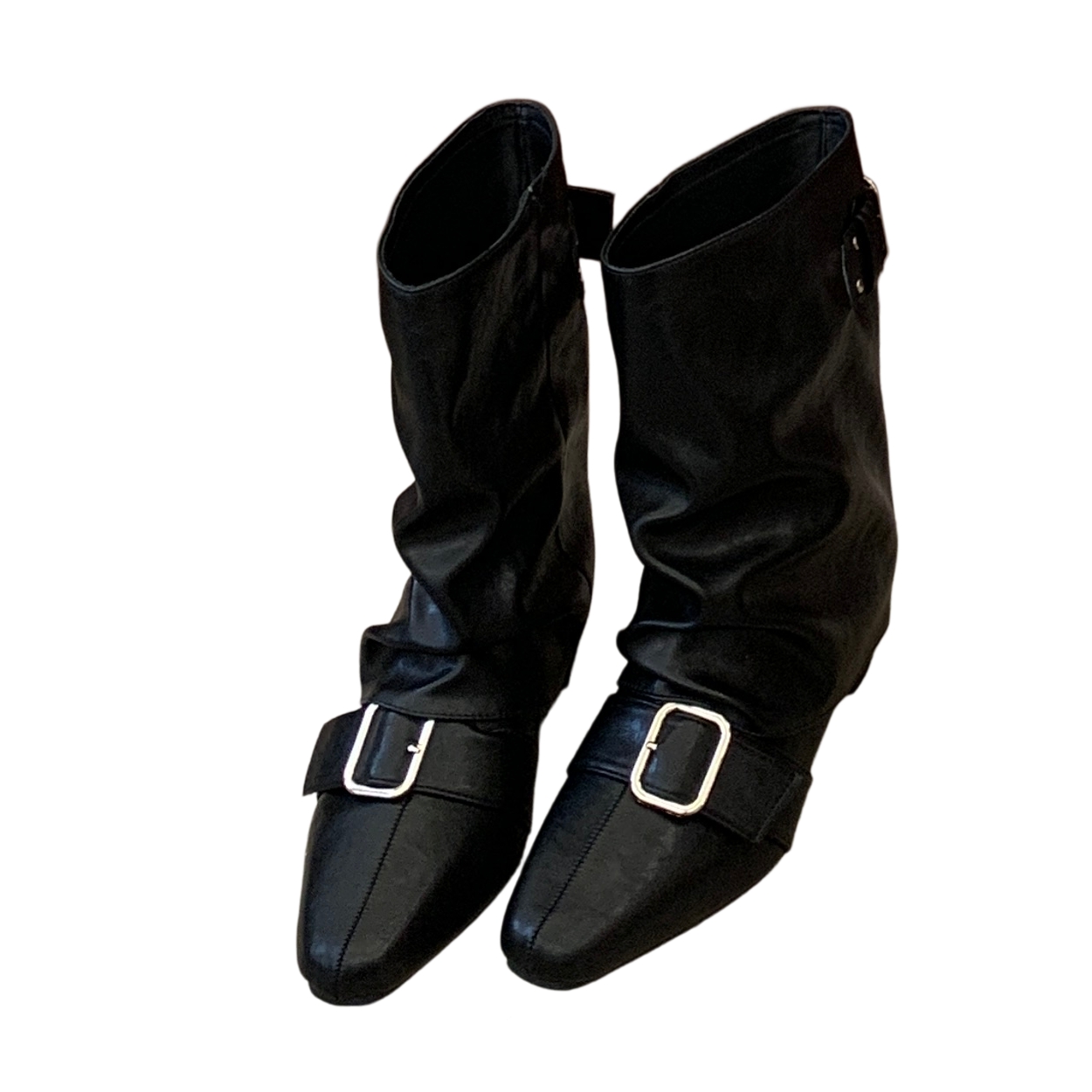 Designer Vintage Slim Boots 2026 Autumn Winter New Folded Stacked Boots Short Boots - Image 5